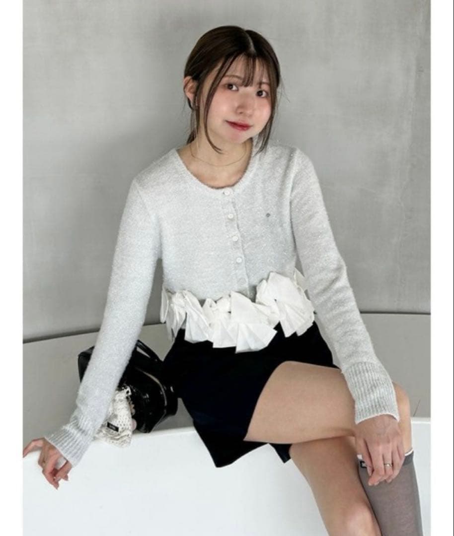 リボンモチーフカーディガン　snidel