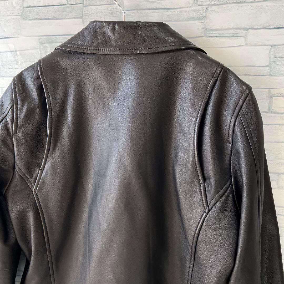 UNITED ARROWS⭐️本革ダブルライダースジャケット、黒色、サイズ40