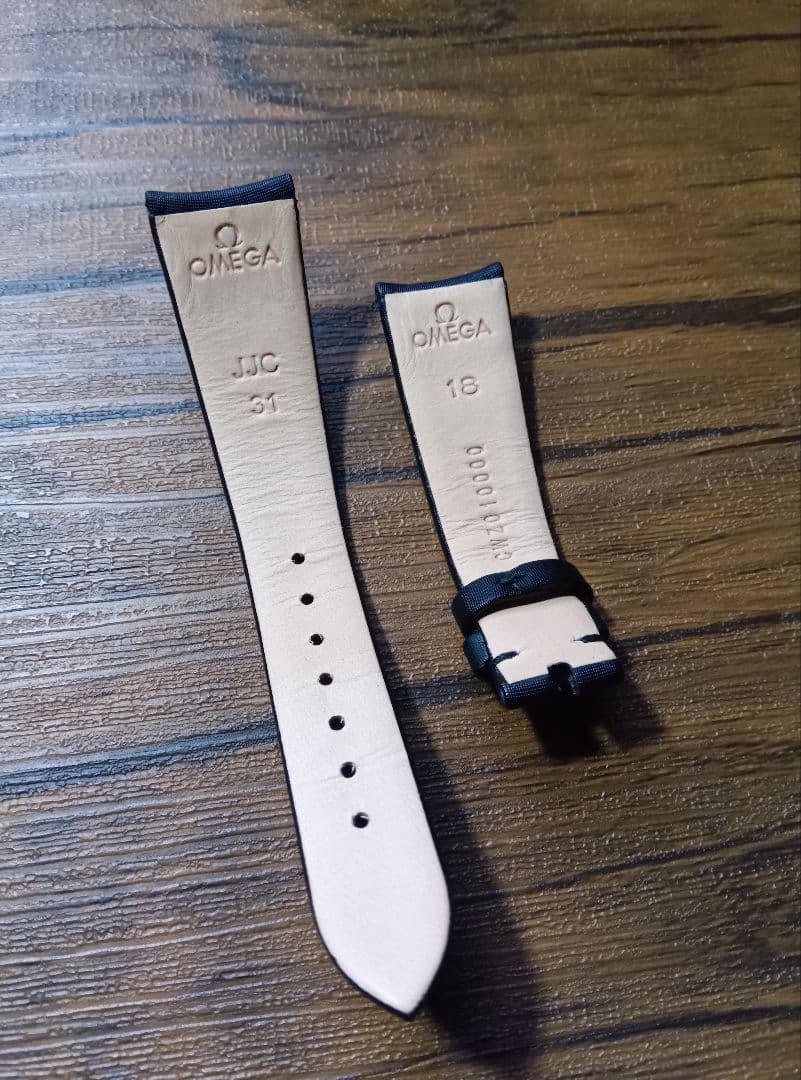 オメガ　純正　サテン　ベルト　ストラップ　18mm ブラック　トレゾア　未使用