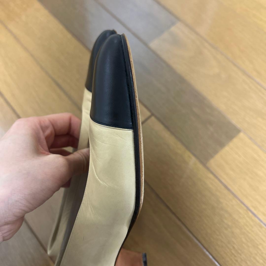 美品　CHANEL シャネル　ヴィンテージバイカラーパンプス