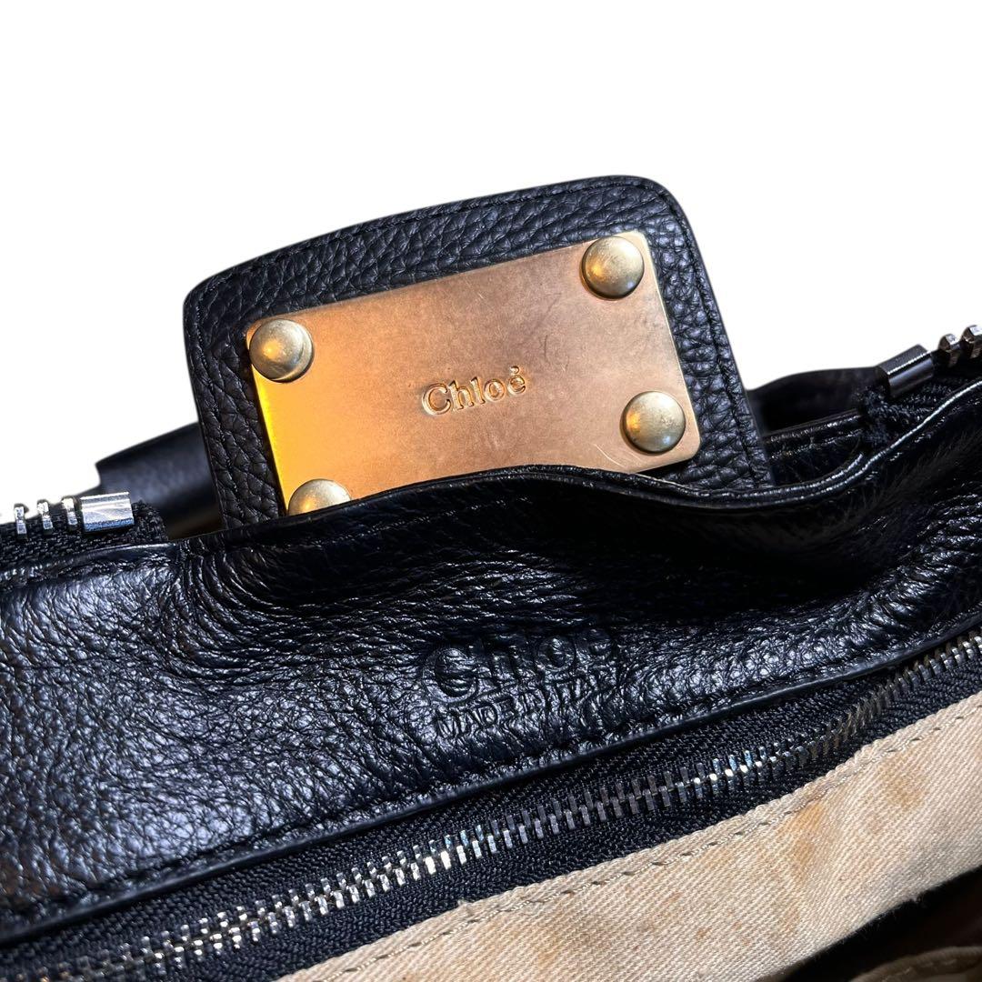 Chloe パディントン　黒　レザー　バッグ　クロエ