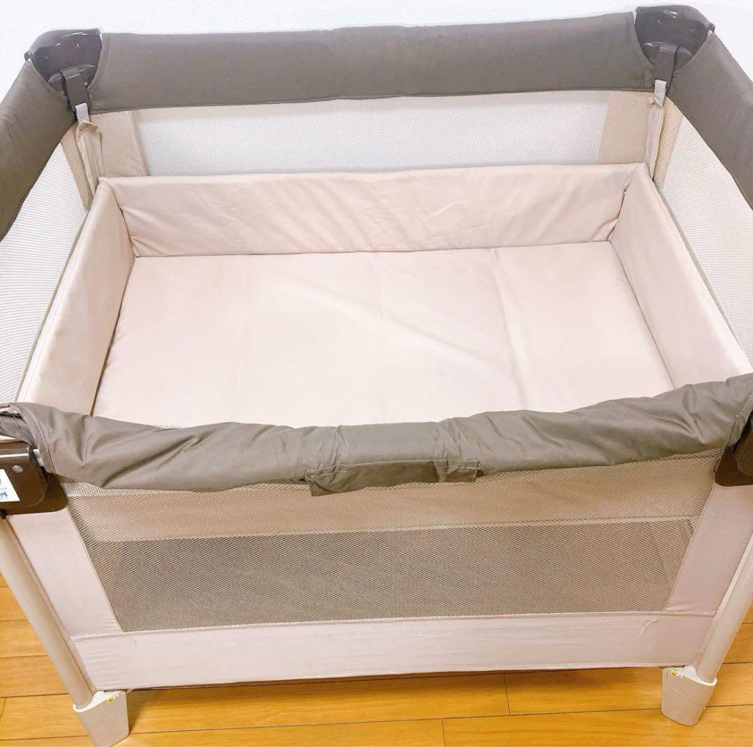 美品！Aprica ココネルエアー 折り畳み ベビーベッド