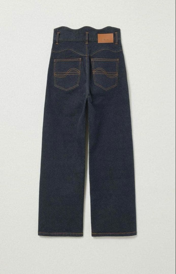 パンツ eaphi WAVE DESIGN HIGH WAIST DENIM short