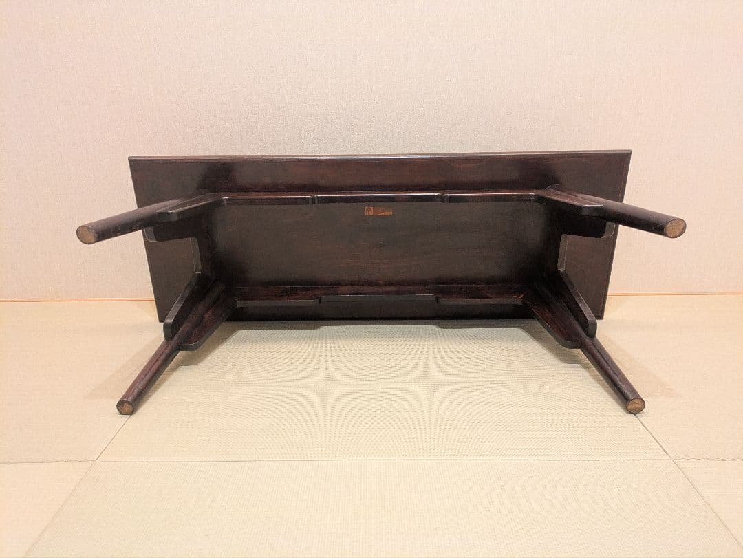 【松本民芸家具】 ローテーブル 座卓 和モダン ビンテージ 天板塗装補修済