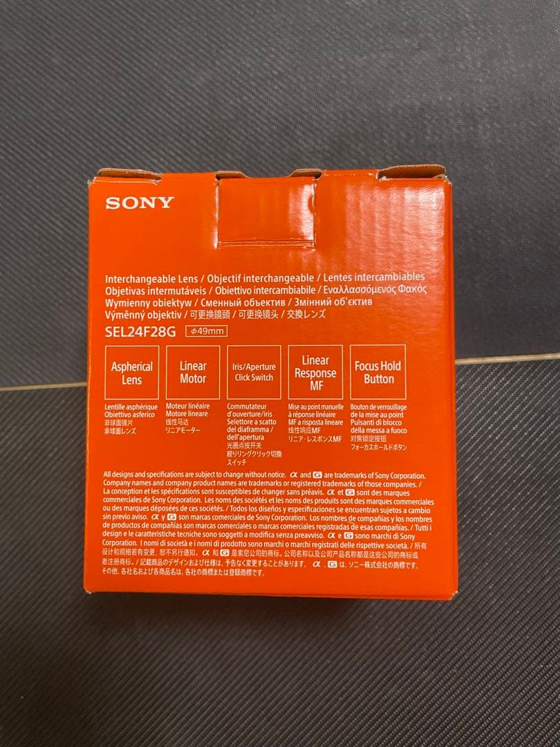 【美品/箱付/送料込】Sony FE 24mm F2.8 G／SEL24F28G