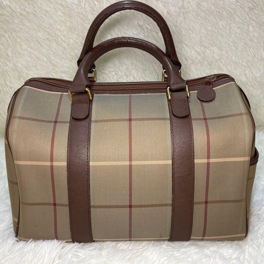 BURBERRY バーバリー ミニボストンバッグ メガノバチェック ヴィンテージ