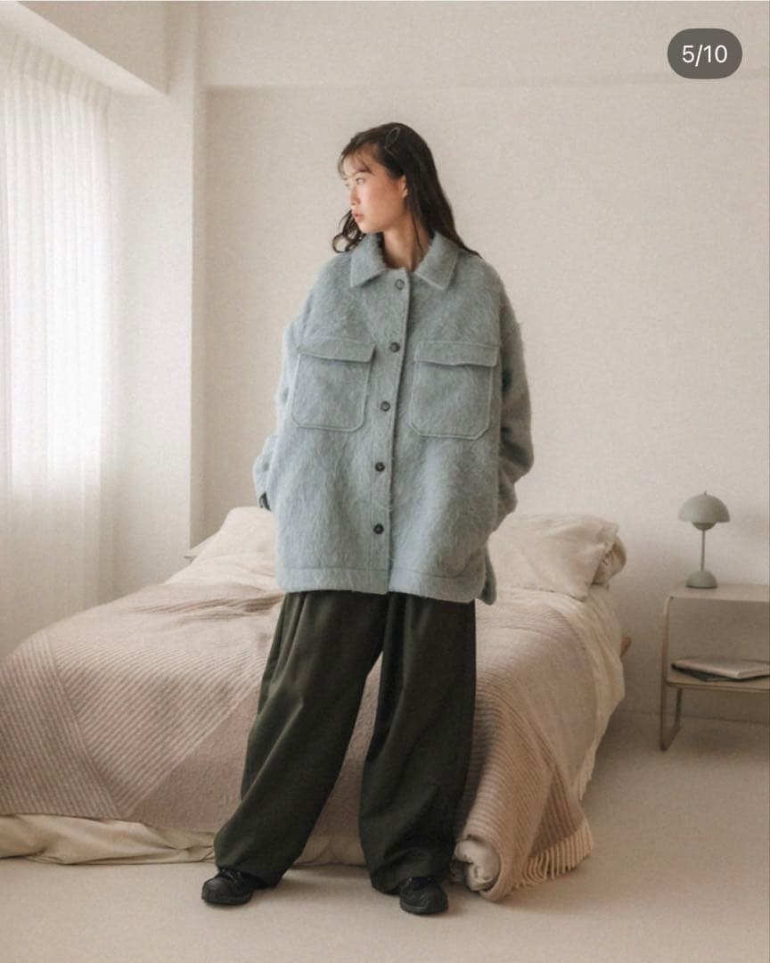 HEILIS シャギーコート(軽量/ライトブルー)