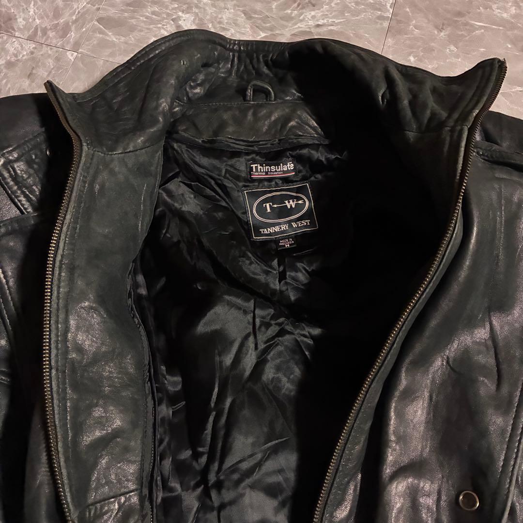 【希少】90s TANNERY WEST ヴィンテージ リアルレザージャケットM