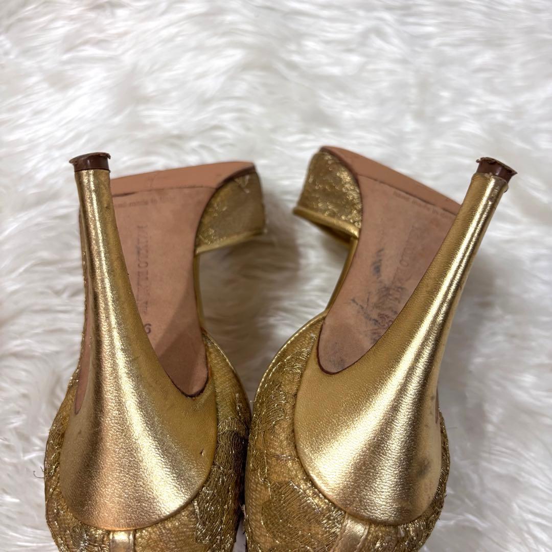 MANOLO BLAHNIK 良品✨マノロブラニク オープントゥサンダル