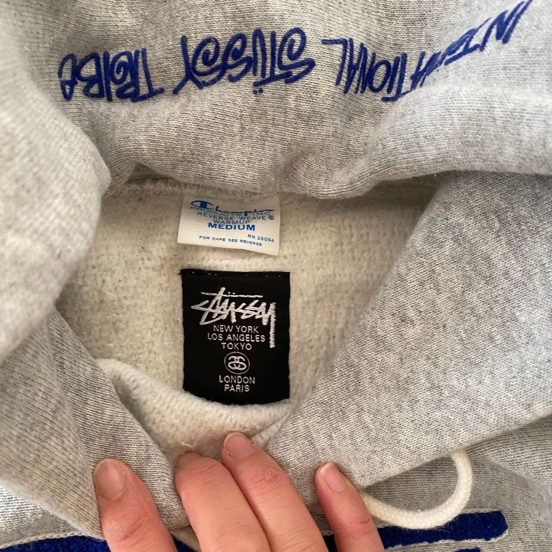 ゆ*い様 メルカリ1点物stussy champion reverse weav