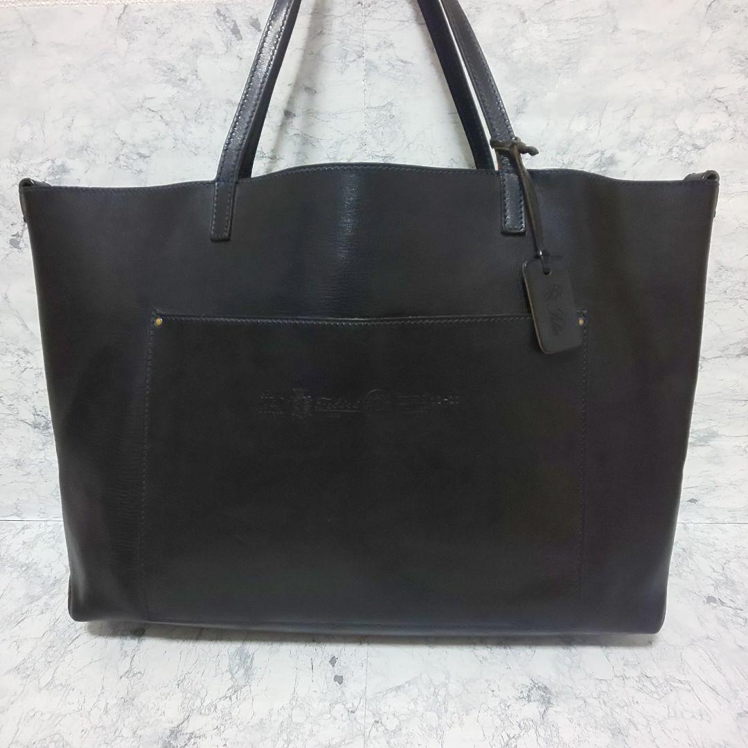 廃盤品 Felisi ラージトートバッグ 13-37 イタリアンレザー ブラック