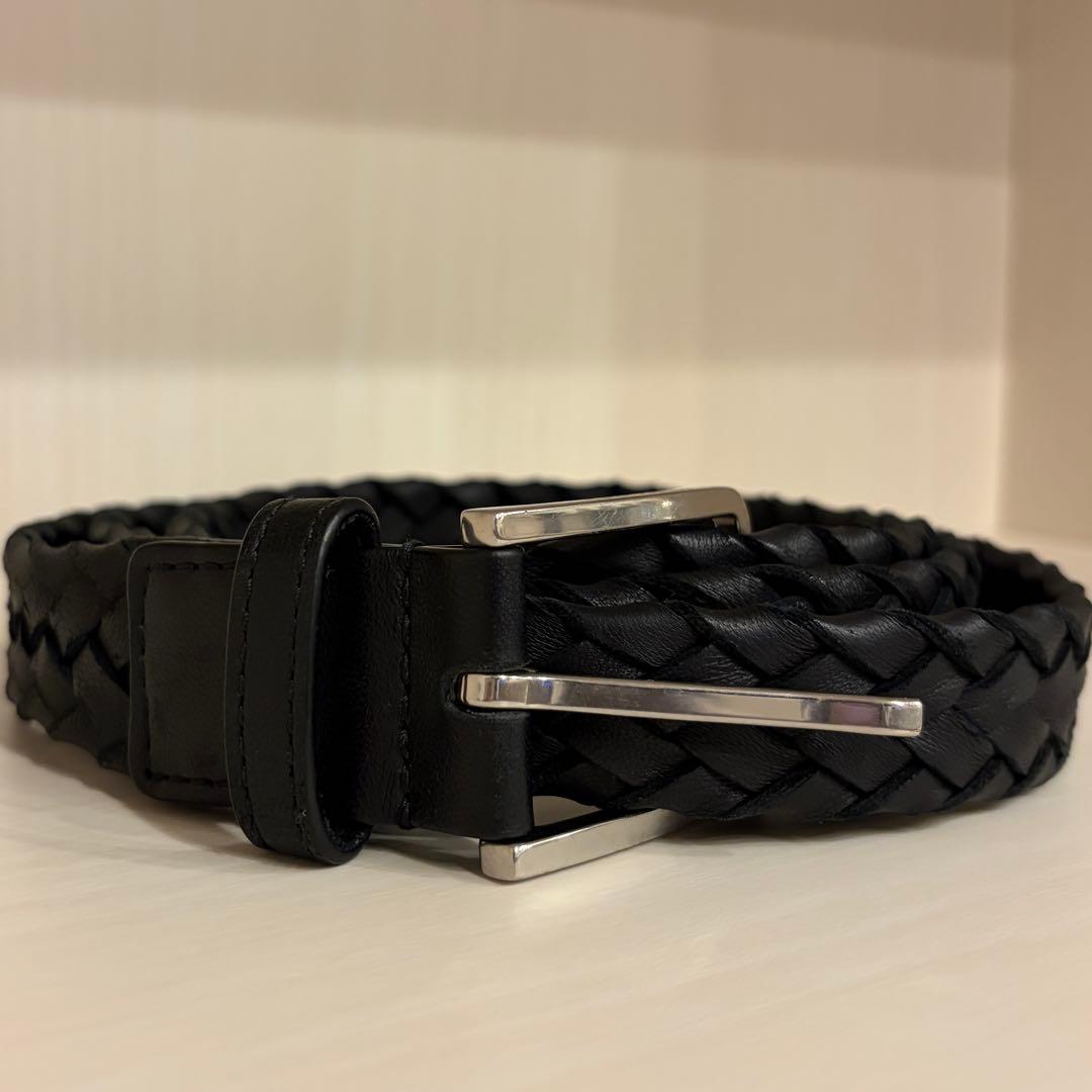 BOTTEGA VENETA編み込みレザーベルト