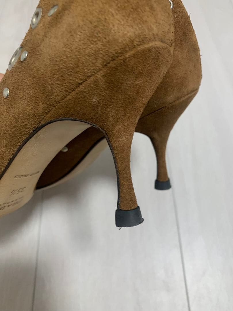 PRADA ブラウン スエード ハイヒール