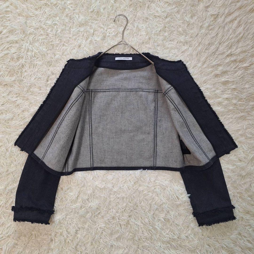 美品✨ FOXEY フォクシー 近年モデル デニムノーカラージャケット