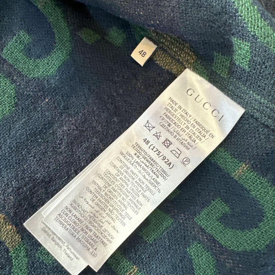 ⚠️専用⚠️GUCCI ビッグロゴ　緑×チェックシャツ