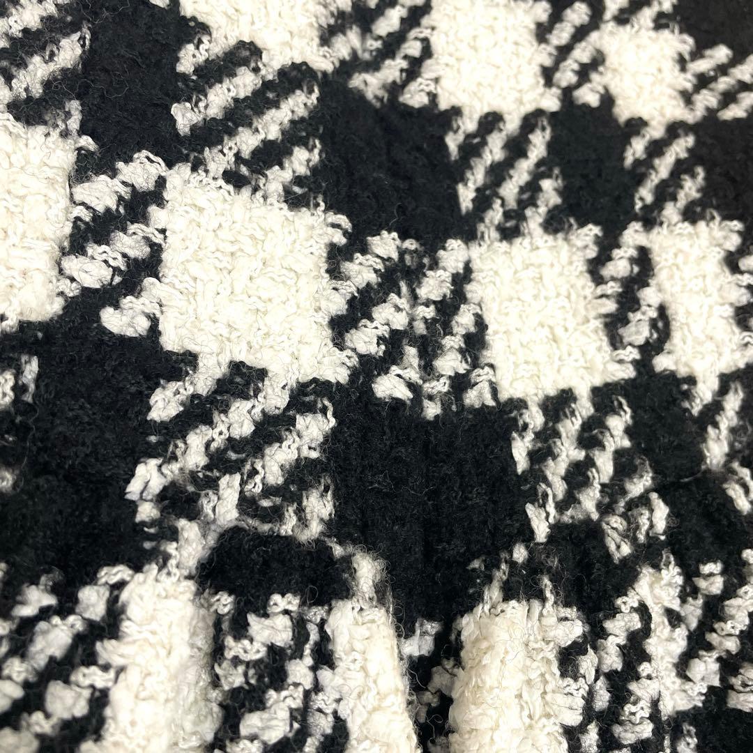 T ！sheller シェリエ　ツイード　ペプラムトップス チェック