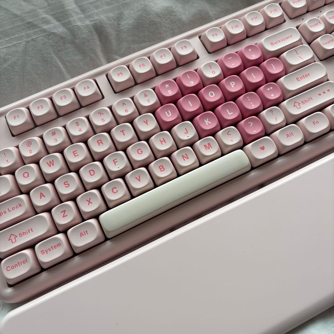 YUNZII B87 ピンク キーボード ミルクV2スイッチ