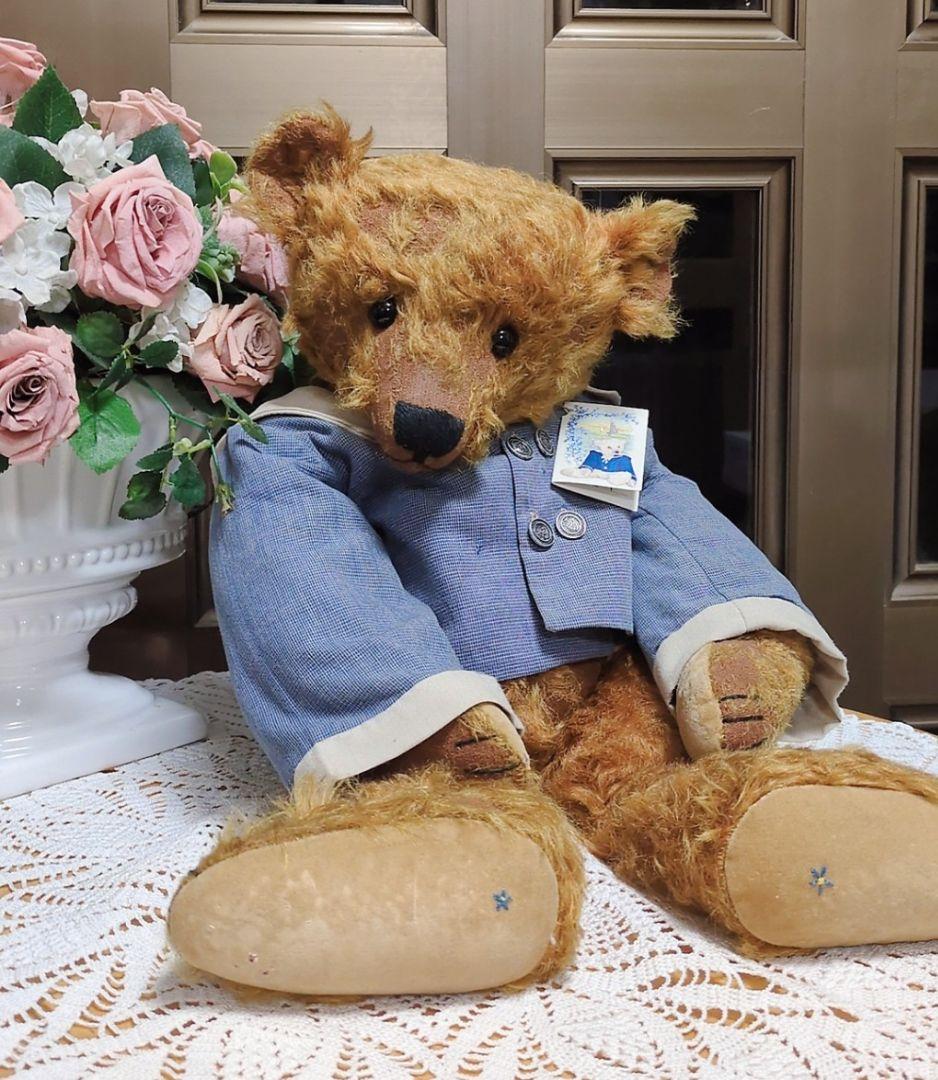 ご予約済です☆海外作家 テディベア フォーゲットミーノットベア Mary作