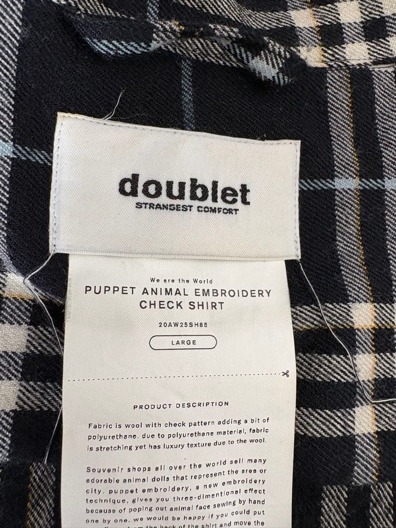 トップス 20AW PUPPET ANIMAL EMBROIDERY SHIRT