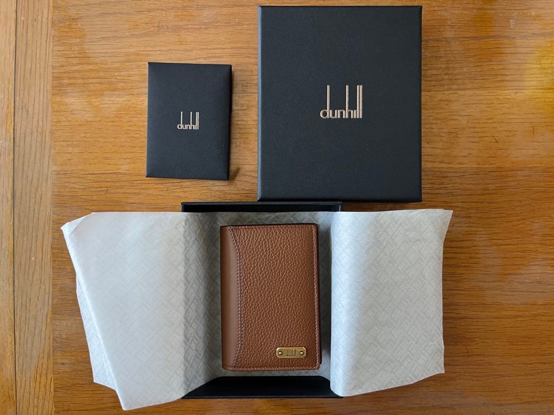 dunhillレザー名刺入れ　23R2512GN251R Harnessブラウン