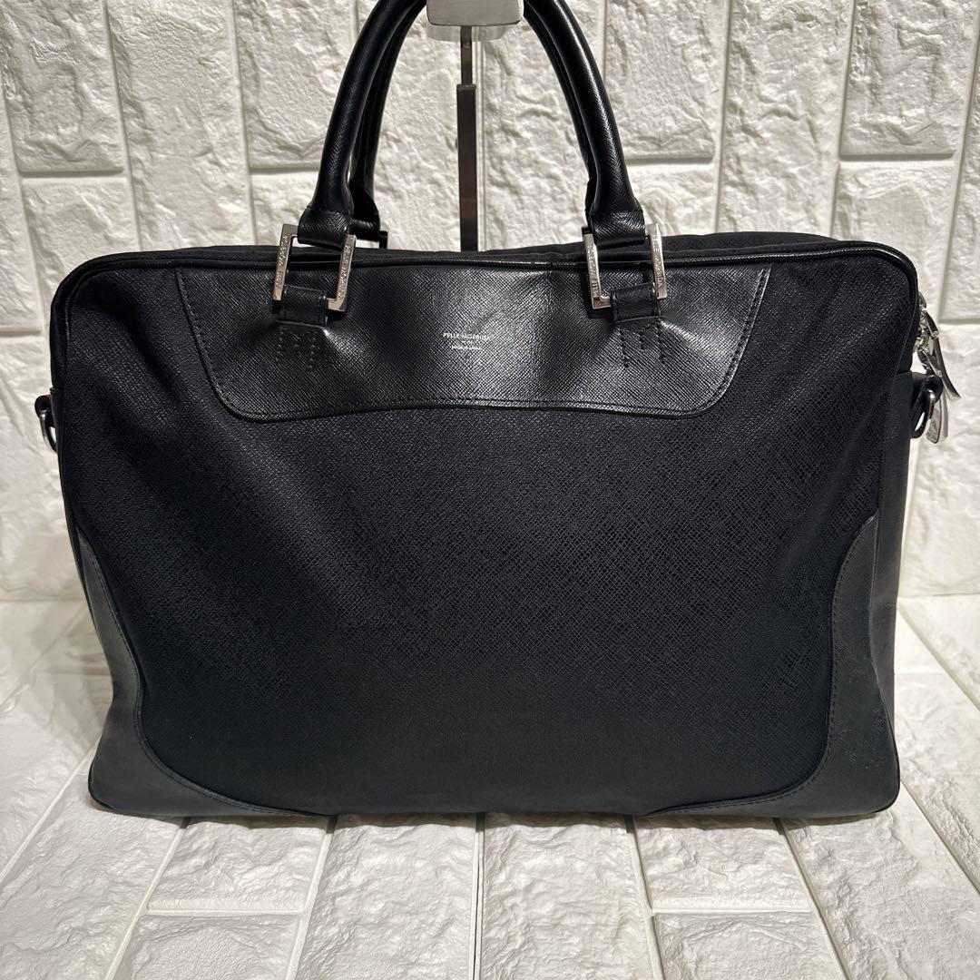 極美品 ペッレモルビダ ビジネスバッグ 2way ブラック レザー