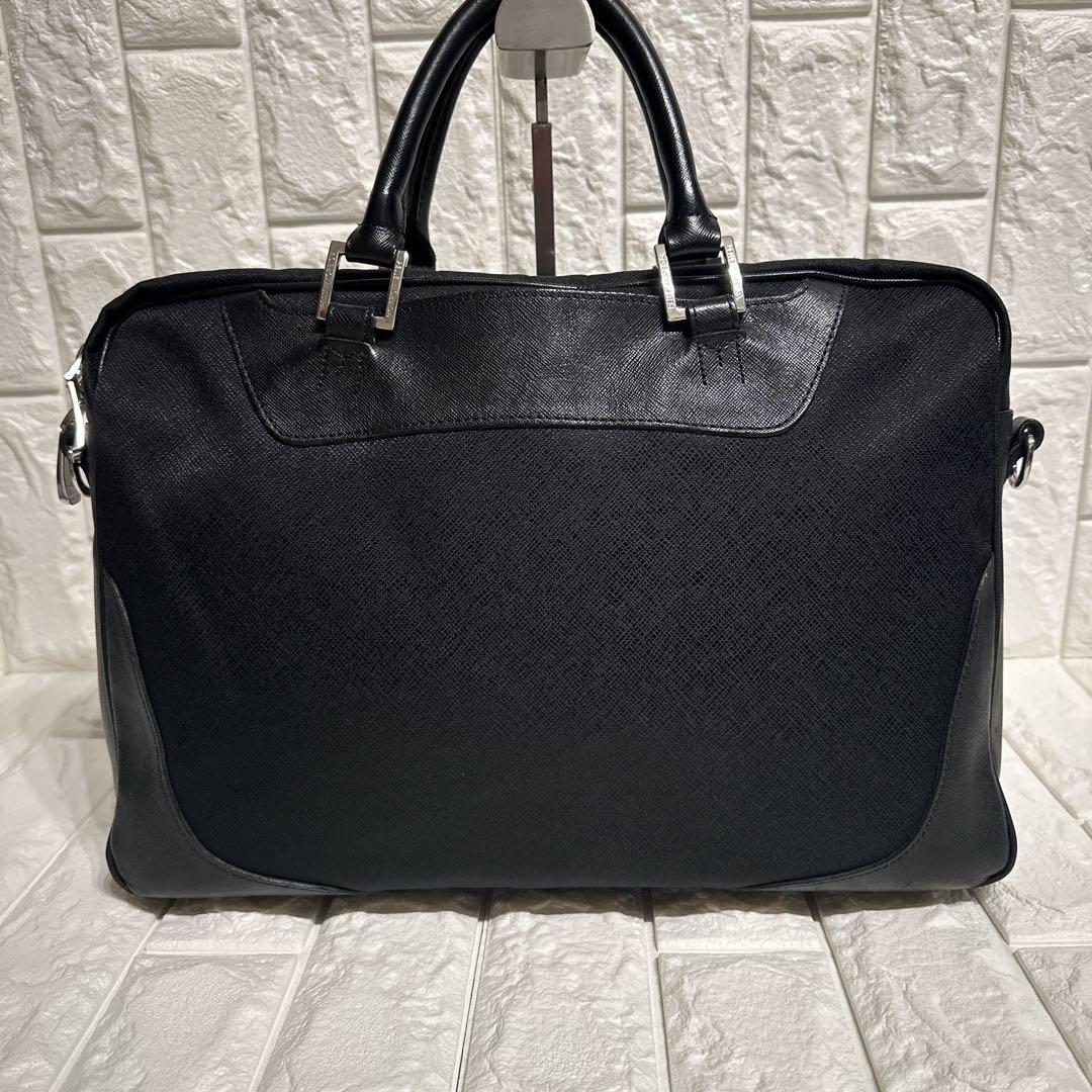 極美品 ペッレモルビダ ビジネスバッグ 2way ブラック レザー