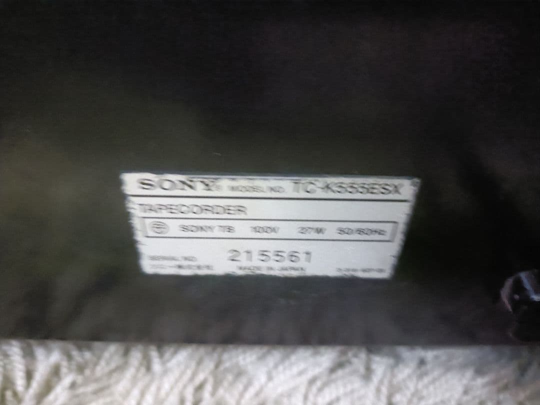 SONYカセットデッキ TC-K555ESX ジャンク品