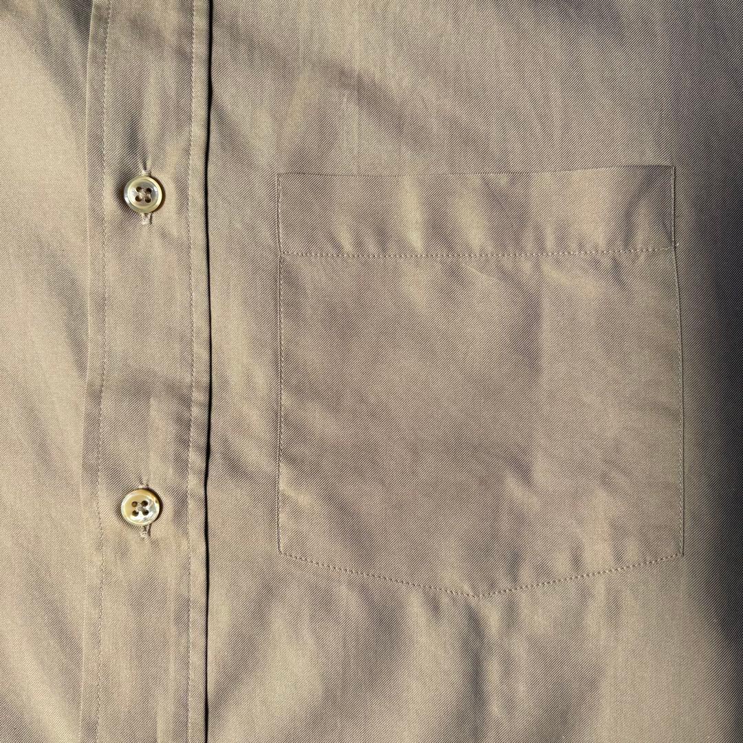【美品】BOTTEGA VENETA コットン シルク 長袖シャツ ベージュ