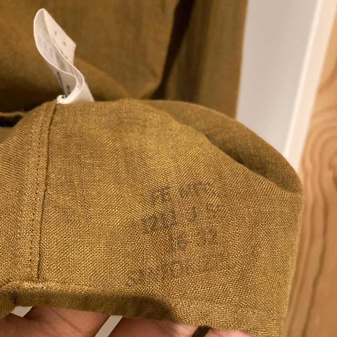 FAR EAST MANUFACTURING リネン ボタンダウンシャツブラウン