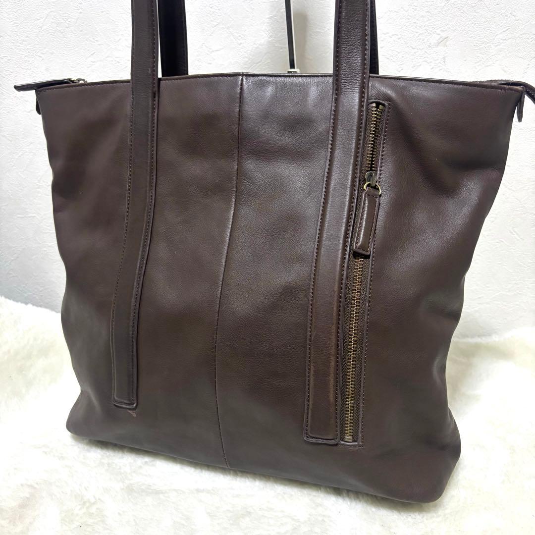 【希少】アルフレッドバニスター トートバッグ レザー ブラウン 肩掛け 大容量