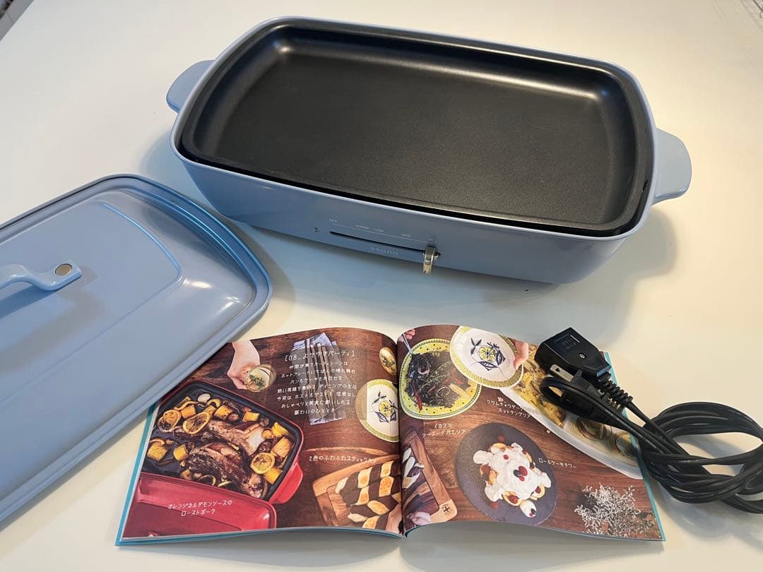 ブルーノ BRUNO ホットプレート グランデ 深鍋セット 蒸し網、プレート付き