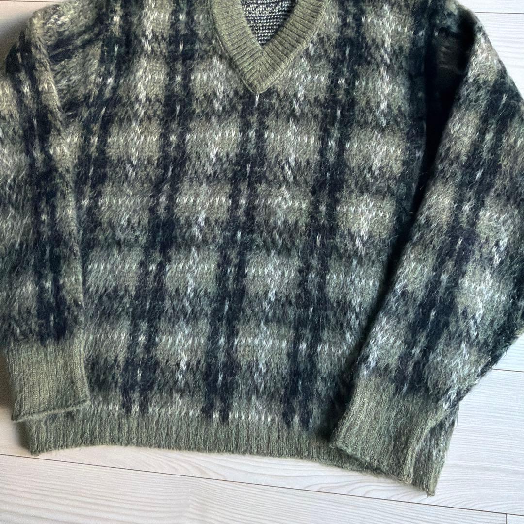 ガ*バ様 極上　希少　60s PURITAN モヘア　セーター チェック柄　L相