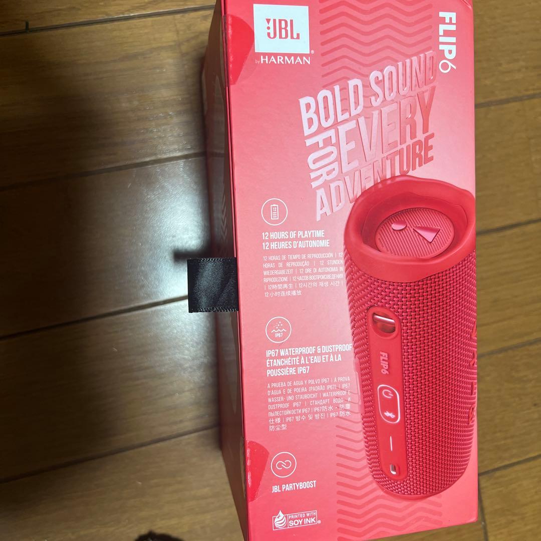 JBL FLIP 6 レッド ワイヤレススピーカー 新品