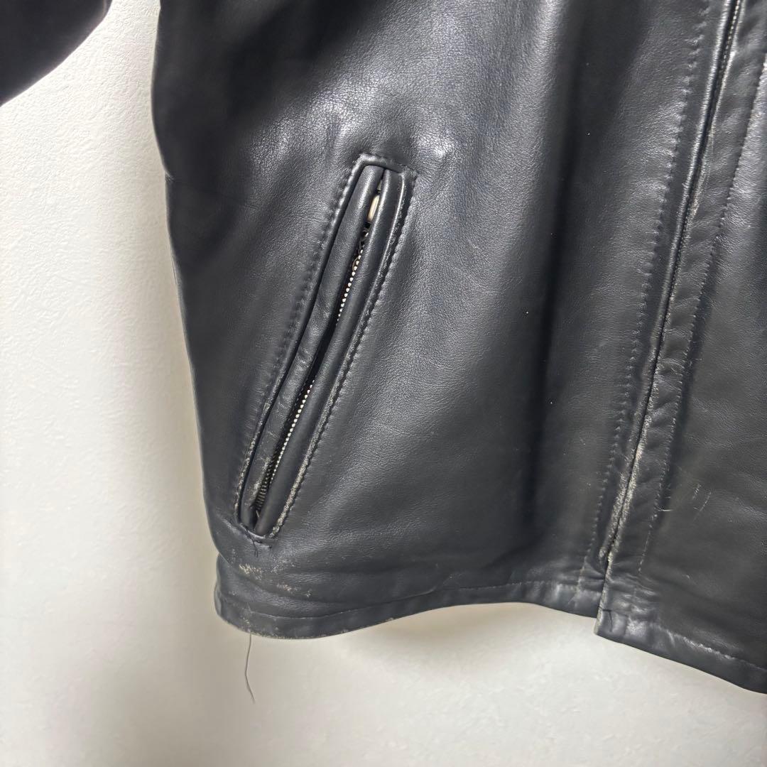 人気✨schott 641 レザージャケット　シングルライダース　本革　40 黒