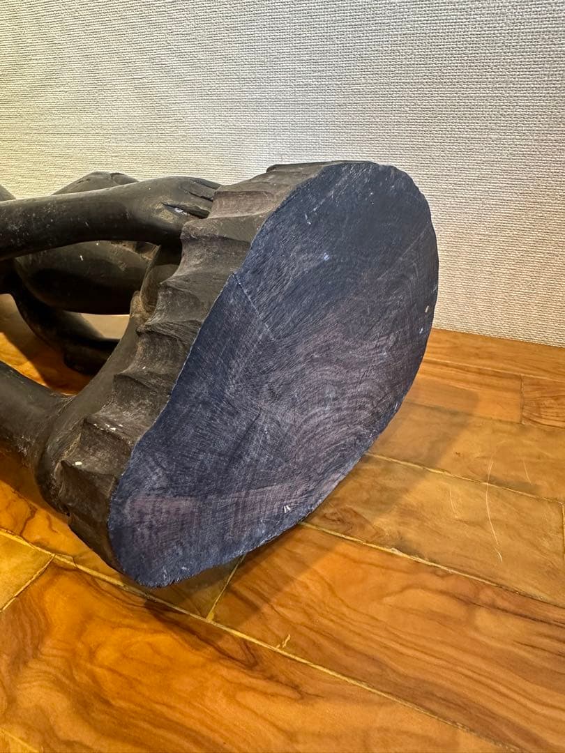 マコンデ彫刻　古美術　アフリカ　黒檀　木彫　民藝　民芸　彫刻