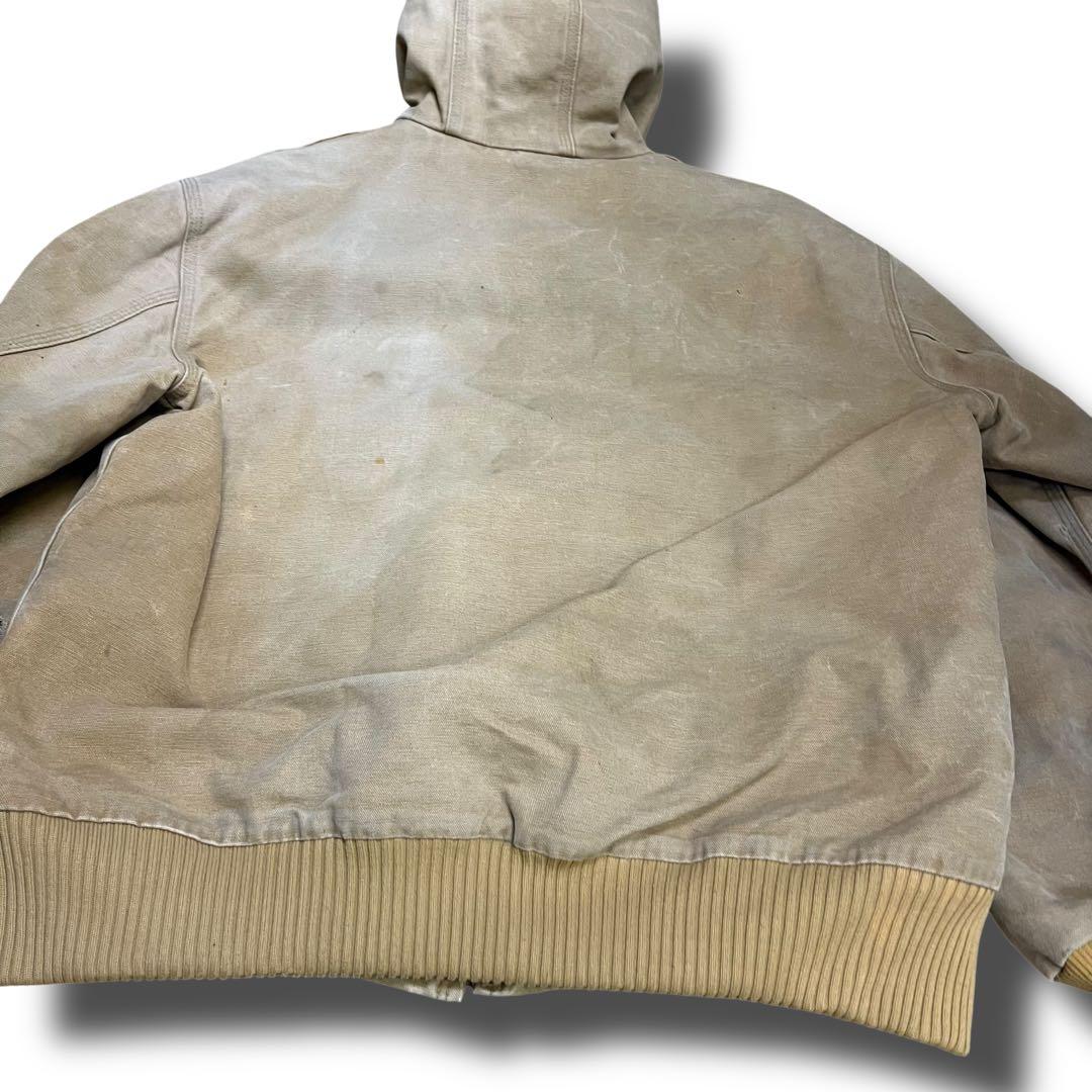 90s Carhartt カーハート ダックアクティブジャケット ベージュ ボロ