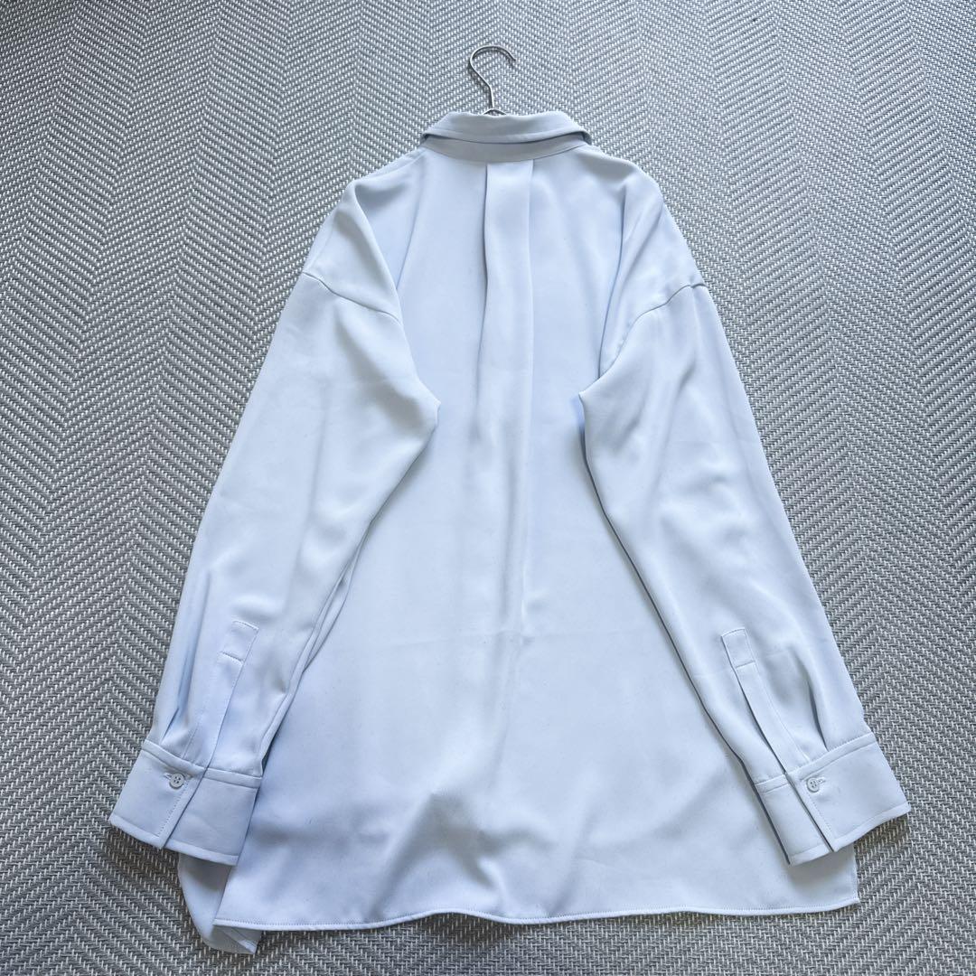 極美品 ノーブル Noble シーズンカラープレーンシャツ サックスブルー F