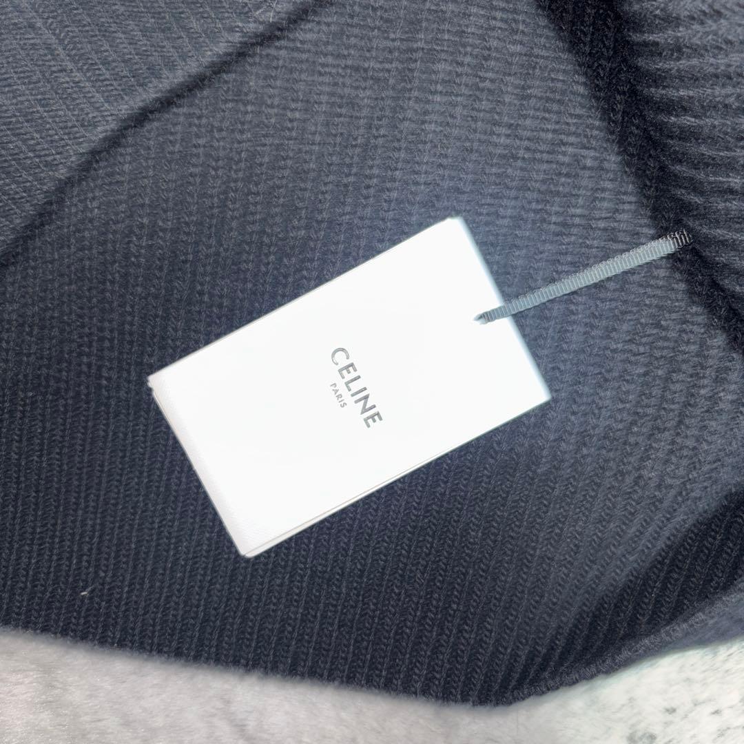 CELINE ブラック ロゴ セーター　M