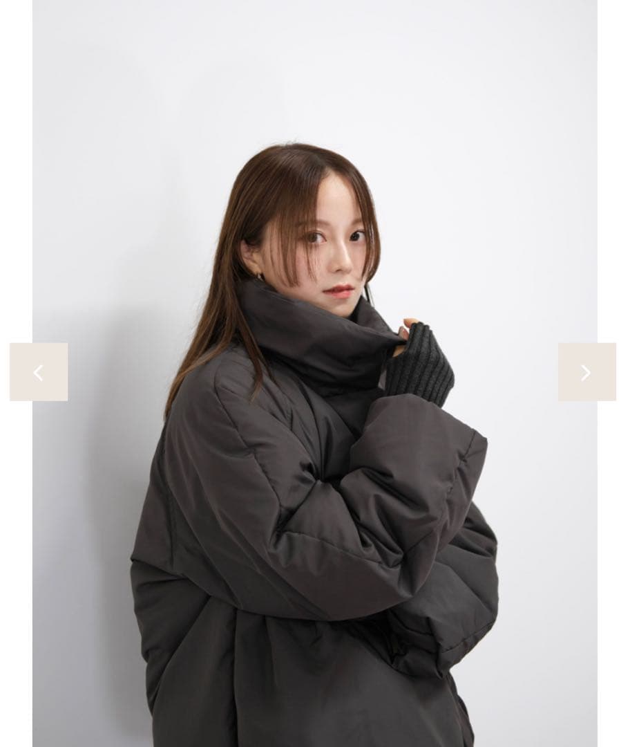 オリジナルコクーンミドルダウンコート