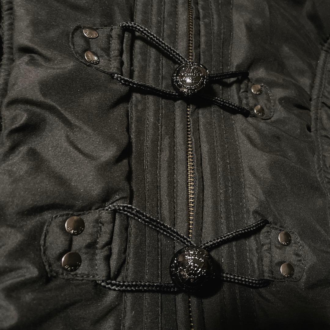 モッズコート リアルファー 黒 平成ギャル y2k ダークコア グランジ パンク