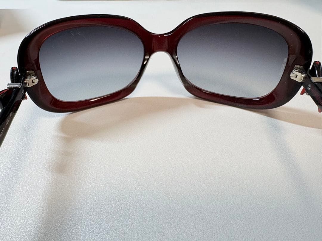 CHANEL ダークブラウン ラウンドサングラス ケース付き