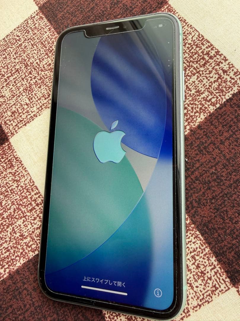 iPhone 11 128GB グリーン 本体、ケーブル、ケース、画面保護ガラス