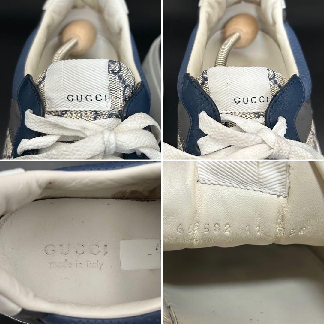 【専用】グッチ ローカットスニーカー GG柄 厚底 メンズ PVC グレー