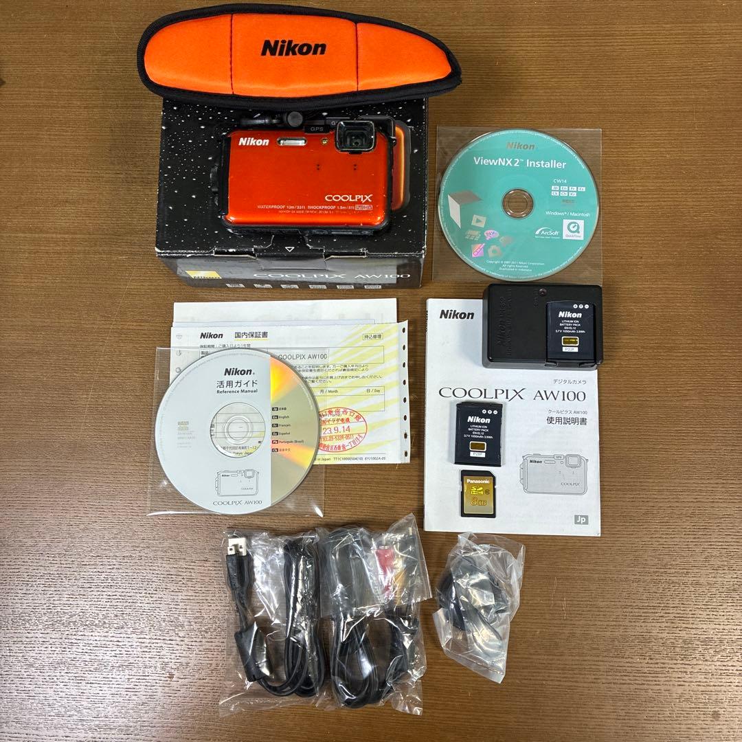 防水カメラNikon COOLPIX AW100 バッテリー2個付き付き