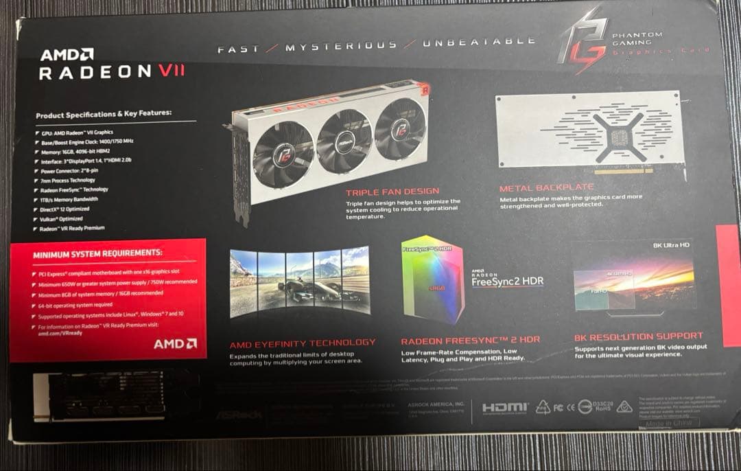 RADEON Ⅶ 16gb ASRock