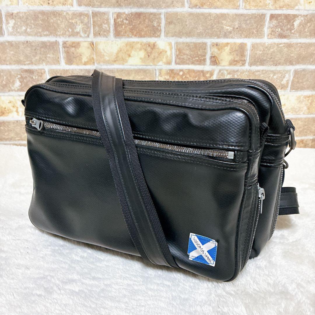 ラゲッジレーベル　LUGGAGE LABEL ニューライナー　ブラック　青バツ