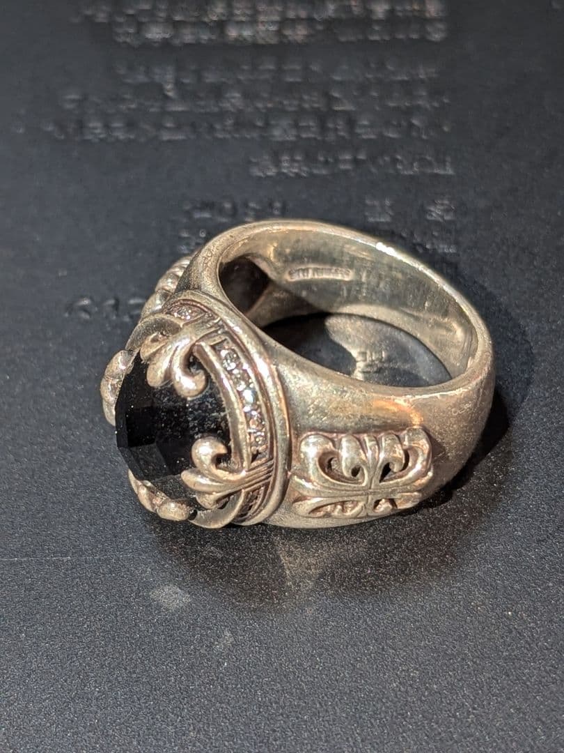 超レアA&G石付きシルバーリング