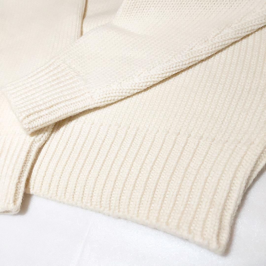 ポロラルフローレン✨ローゲージニット ざっくりボリューム 厚手 あったか オフ白
