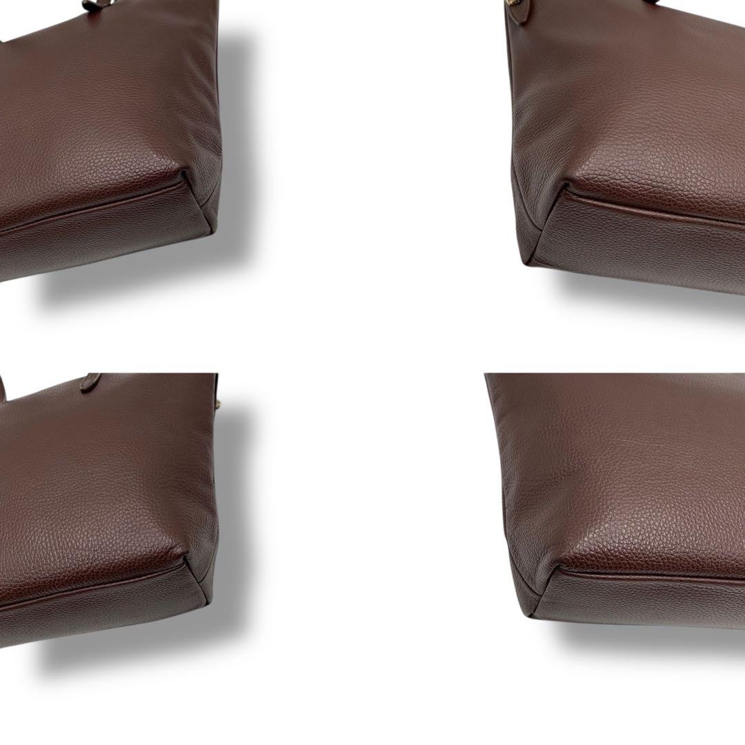 現行・美品✨フルラ トートバッグ ビジネスバッグ 肩掛け レザー ブラウン A4