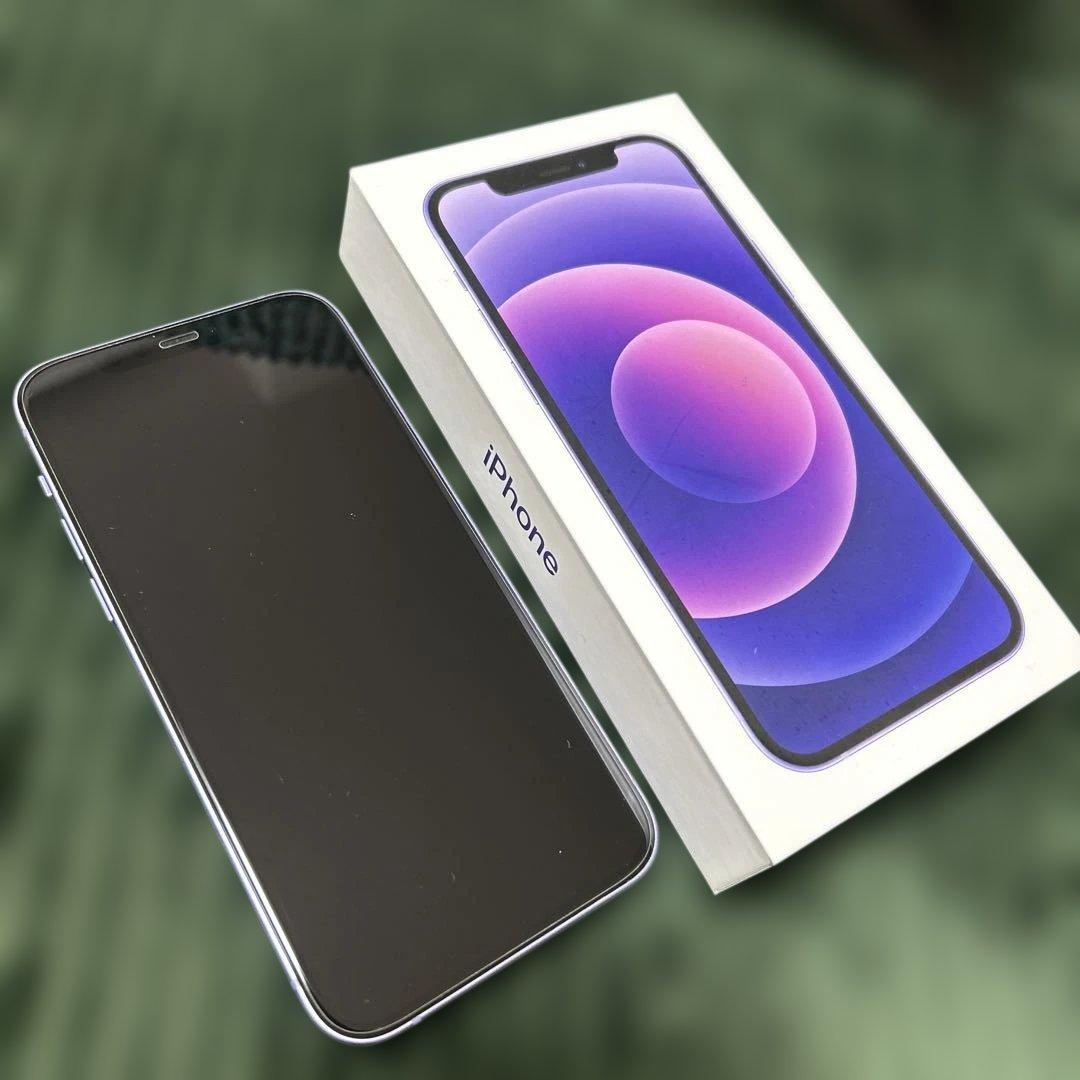 Apple iPhone 12 128GB パープル ケーブルなし 【美品】
